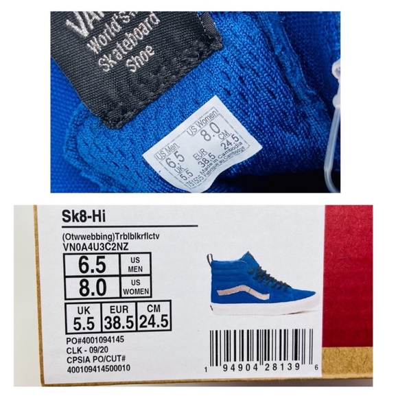 Vans SK8-Hi OTW Webbing Sneakers Blue - Picture 8 of 15
